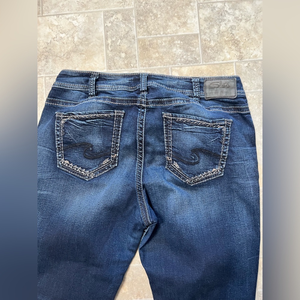 Women’s silver jeans Elyse mid straight 12/32 - Picture 3 of 8